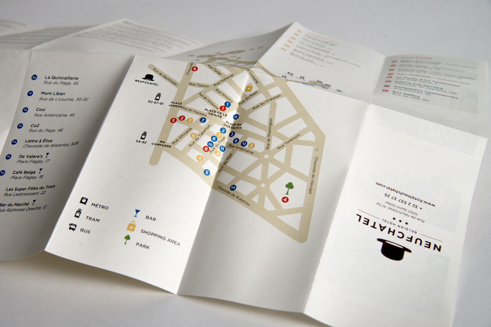 Hotel Neufchatel brussels corporate identity marie-laure wonka graphic design